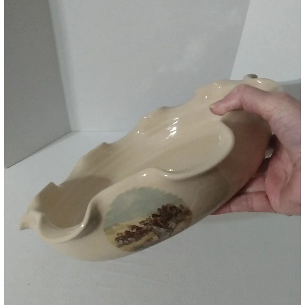 Old West Stagecoach Baking Dish Marshall TX Charles Russell VTG Yesteryears